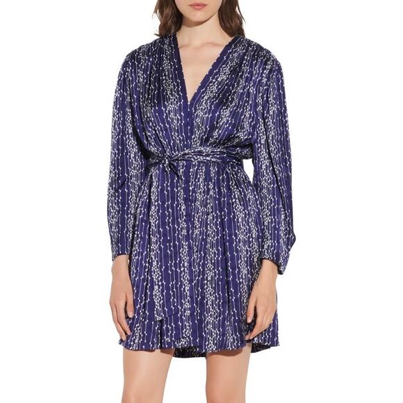 Sandro Paris Angel Short Printed Mini Dress Sz 36 Size Small - Picture 1 of 8
